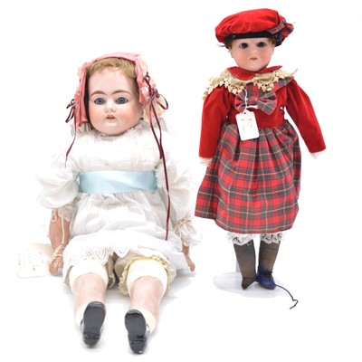 Lot 1009 - Two Armand Marseille bisque head dolls.