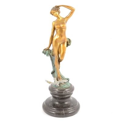 Lot 262 - Art Deco style patinated bronze sculpture, after Ferdinand Preiss