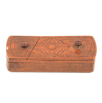 Lot 293 - Victorian treen vesta case