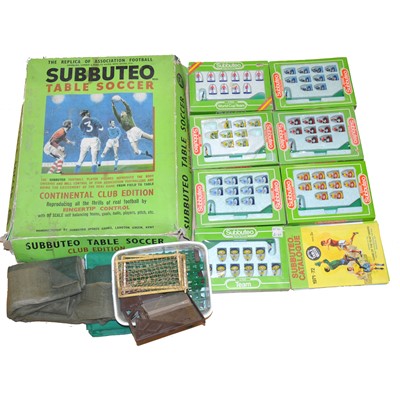 Lot 1312 - Subbuteo football, including Club Edition, accessories, booklets and seven boxed teams.