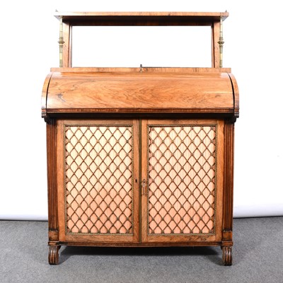 Lot 539 - Regency rosewood bureau-a-cylindre