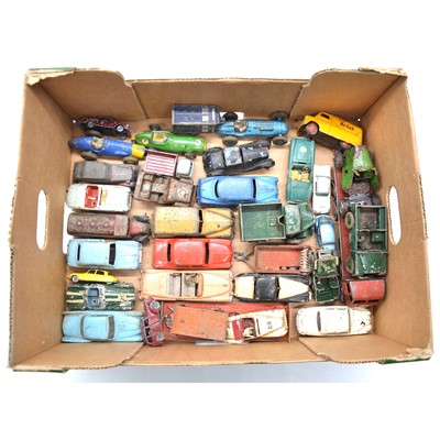 Lot 1069 - Die-cast model and vehicles, one tray of playworn and painted models, including Dinky.