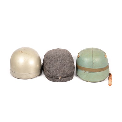 Lot 252 - Seven vintage motorcycle helmets.