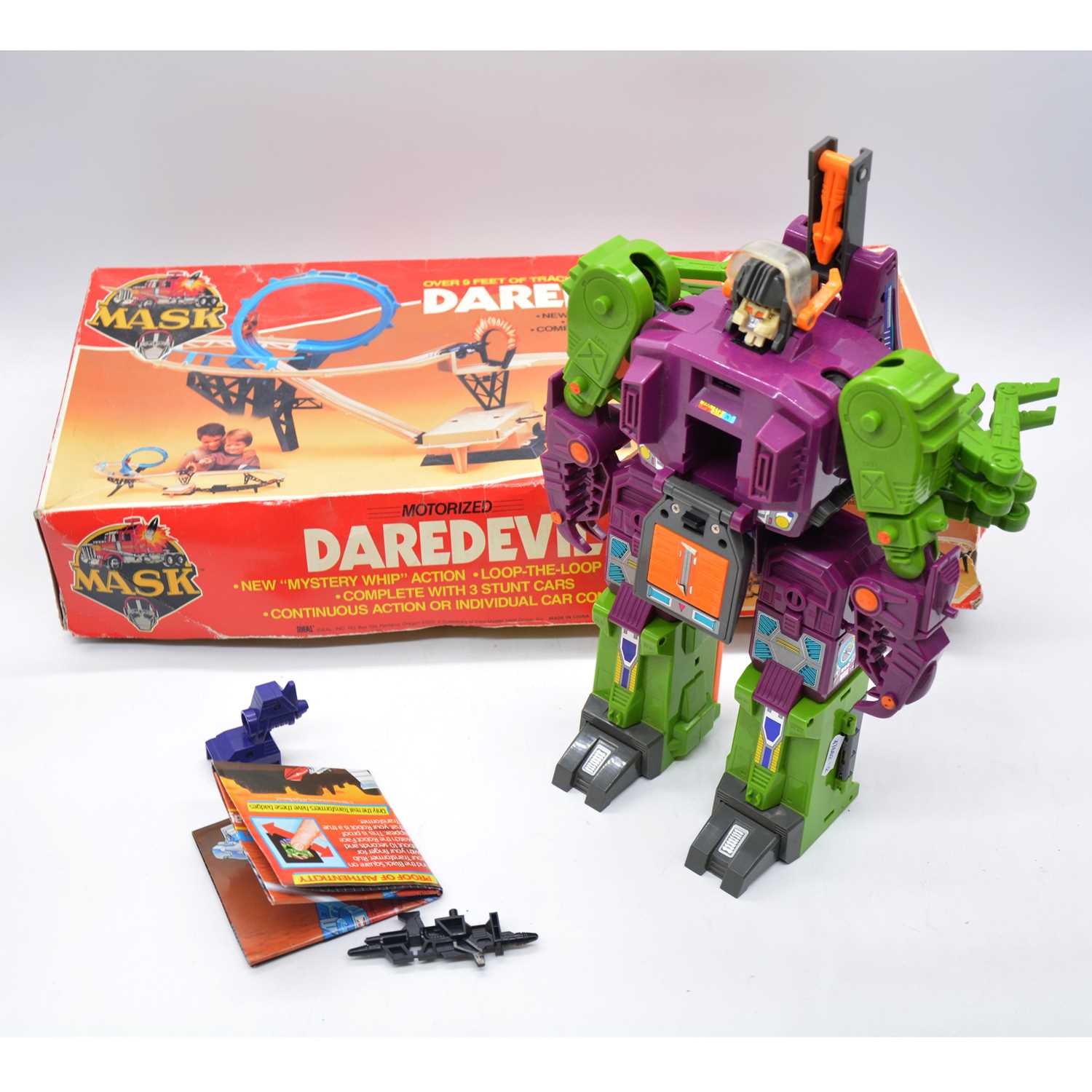 Lot 1303 - Transformers toy Scorponok by Hasbro and an Ideal Mask Motorized Daredevil