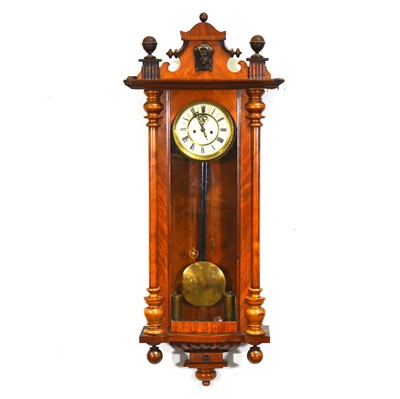 Lot 381 - Vienna walnut cased wall clock