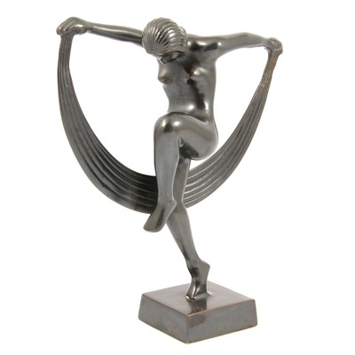 Lot 102 - Modern bronzed metal figure of an Art Deco dancer