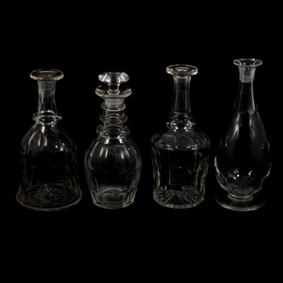 Lot 126 - One box of assorted glass decanters