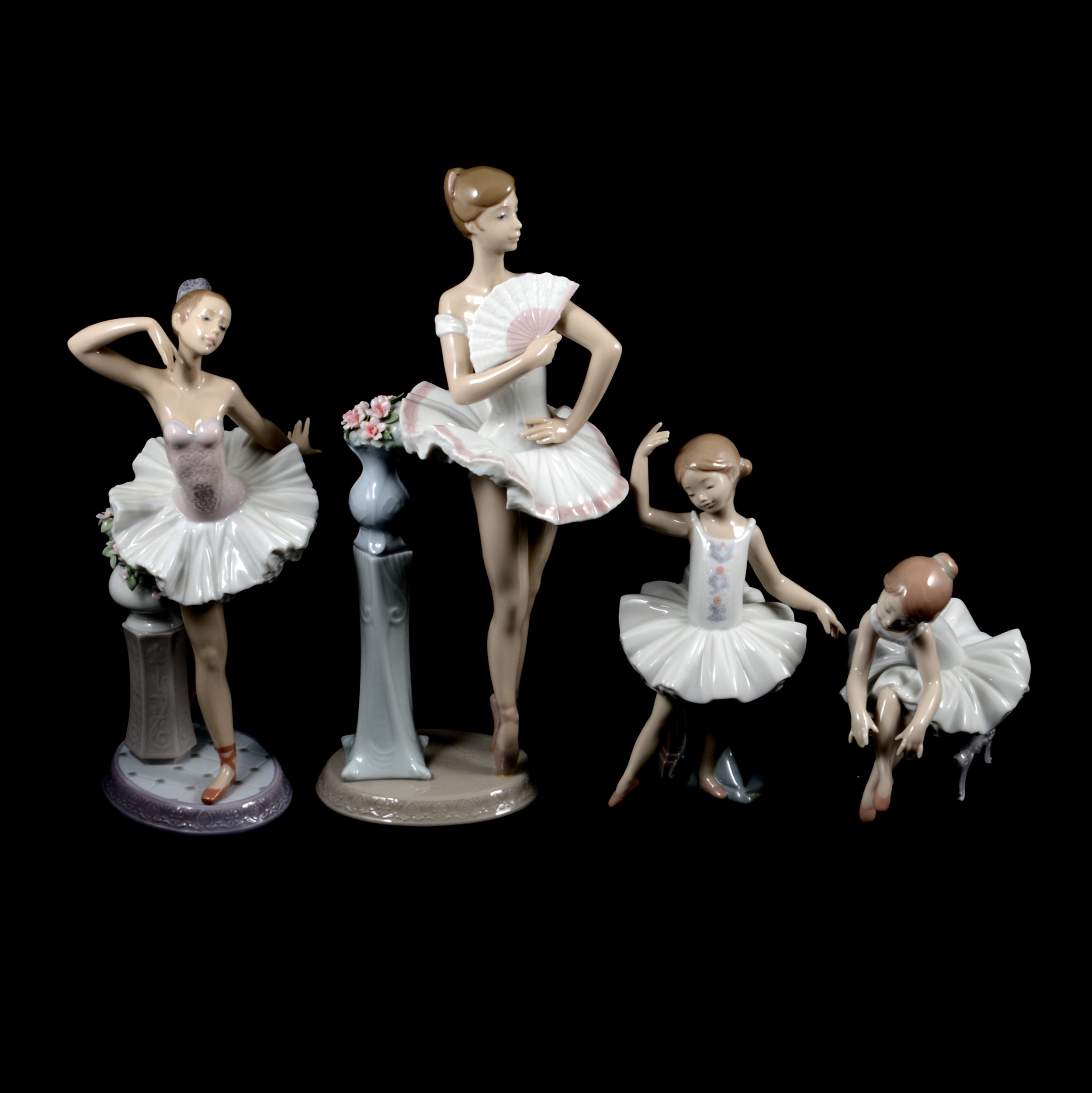 LLADRÓ My Dance Class Ballet Figurine. Black. Porcelain Ballerina Figure.