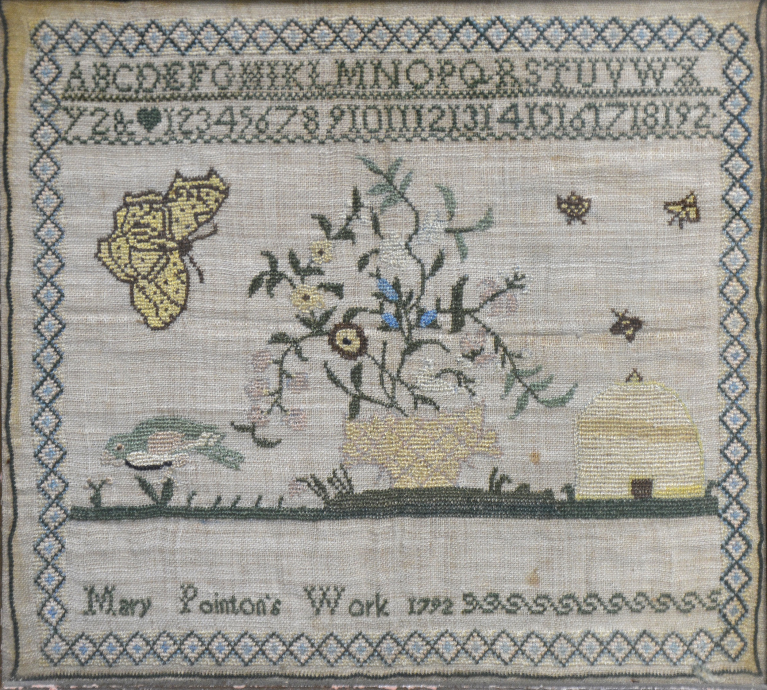 Lot 363 - Two George III samplers,