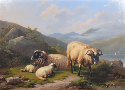 Lot 375 - Eugene Verboeckhoven, Sheep in a landscape