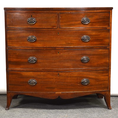 Lot 387 - George III mahogany bowfront chest of drawers