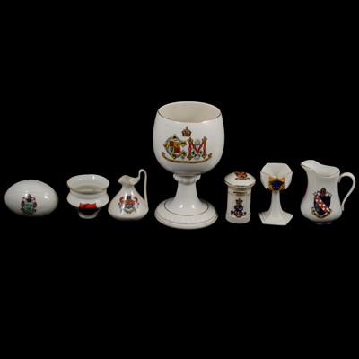 Lot 102 - One tray of Goss type crested china