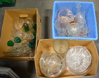 Lot 106 - Three boxes of assorted glassware