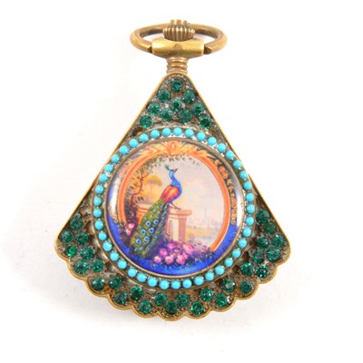 Lot 326 - An Oriental erotic fob watch.