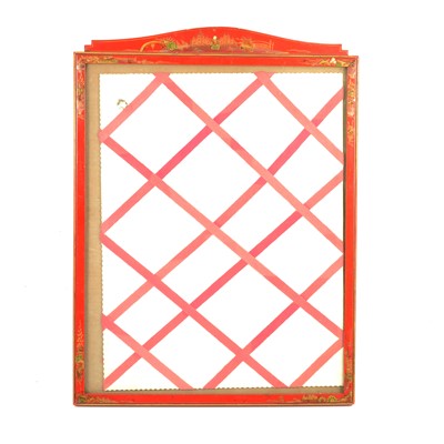 Lot 174 - Early 20th Century red japanned easel back frame