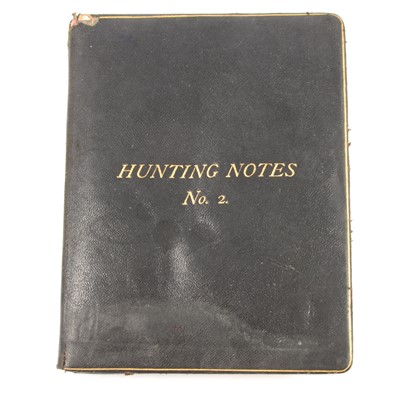 Lot 138 - Late Victorian handwritten hunting diary.