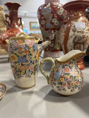 Lot 169 - Four pieces of a Japanese Satsuma pottery tea set