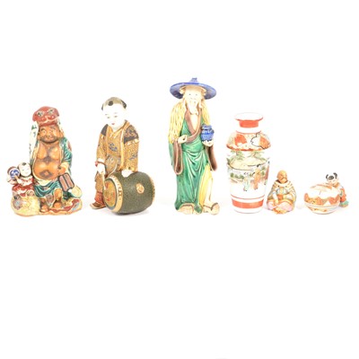 Lot 167 - Japanese porcelain figures, vases, etc.