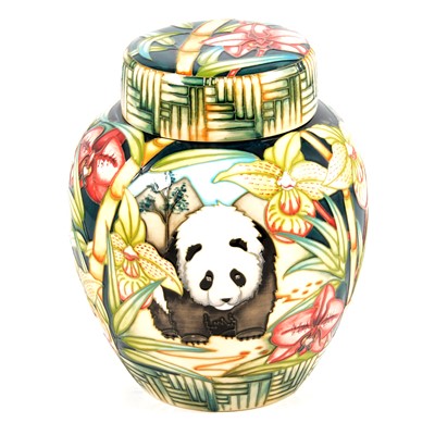 Lot 26 - Sian Leeper for Moorcroft, a  Limited Edition 'Giant Panda' ginger jar.