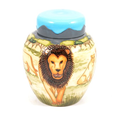 Lot 3 - Sian Leeper for Moorcroft, a Limited Edition 'Pride of Lions' ginger jar.