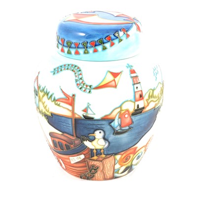 Lot 68 - Nicola Slaney for Moorcroft, a Limited Edition 'Beside The Seaside' ginger jar.