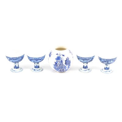 Lot 46 - Set of twelve Chinese porcelain pedestal cups, and other ceramics
