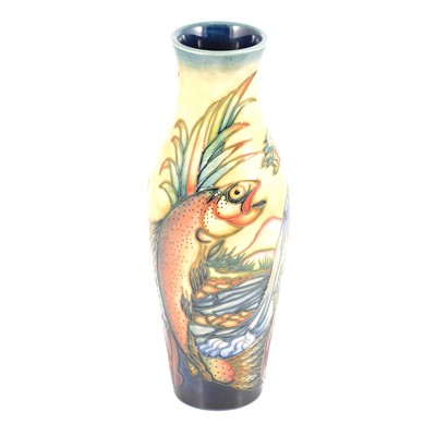 Lot 23 - Philip Gibson for Moorcroft, 'Trout' vase.