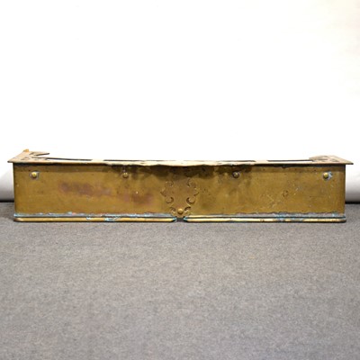 Lot 542 - Brass fire curb