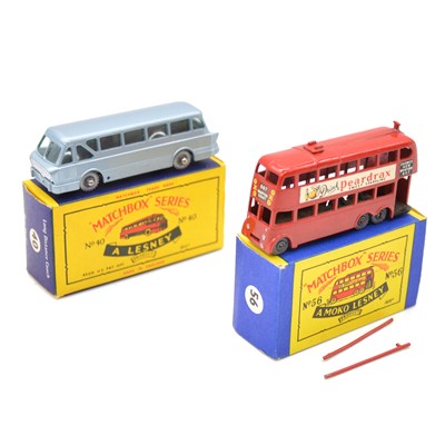 Lot 66 - Two Matchbox Series die-cast models, long distance coach and trolley bus