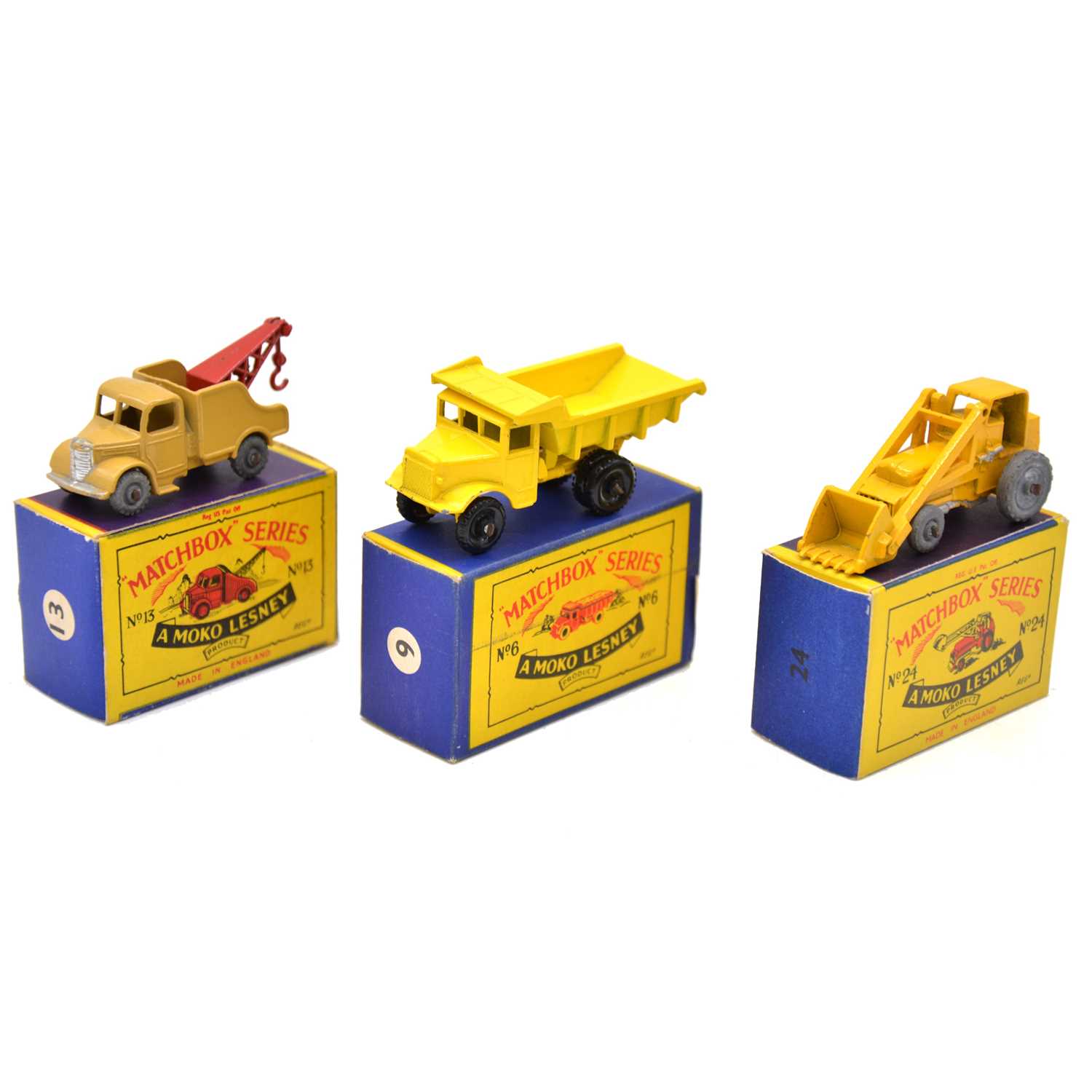 Lot 84 - Three Matchbox Series die-cast models, quarry truck, Bedford truck, excavator