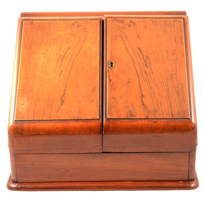 Lot 415 - Victorian desk correspondence box with calendar