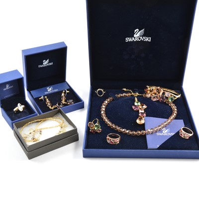 Lot 463 - Nine items of Swarovski crystal jewellery.