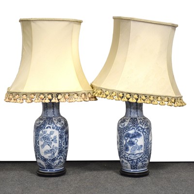 Lot 90 - Two large modern table lamps