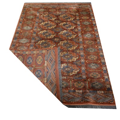 Lot 557 - Persian silk rug and an Afghan rug