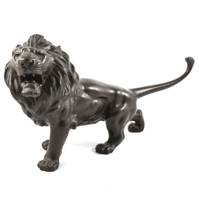 Lot 160 - Tokyo School, bronze model of a lion