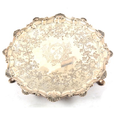 Lot 191 - George III silver salver