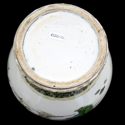 Lot 51 - Chinese famille verte vase, reduced