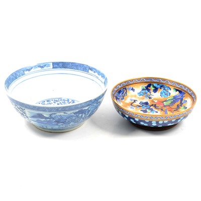 Lot 62 - Chinese blue and white porcelain bowl and a Losolware dish