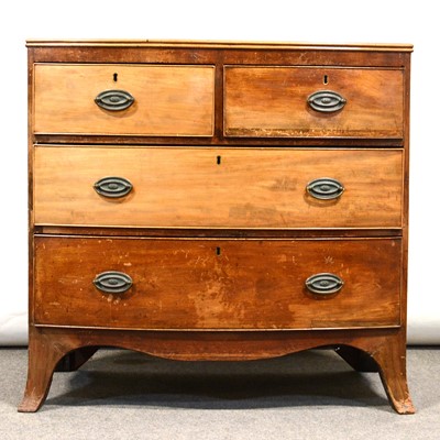 Lot 521 - Victorian mahogany bowfront chest of drawers