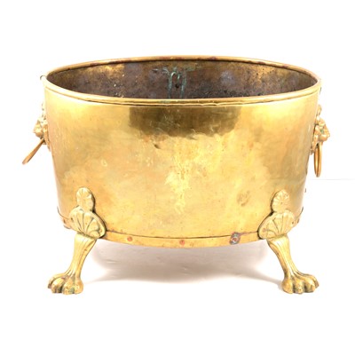 Lot 398 - Edwardian brass log bin