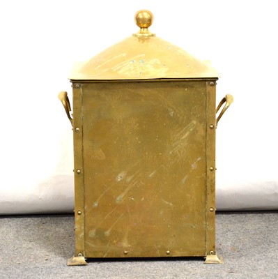 Lot 507 - Edwardian brass coal bin