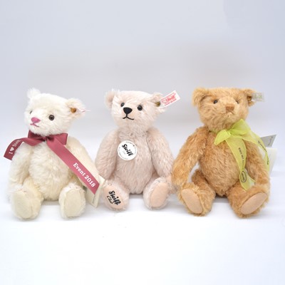 Lot 30 - Three Steiff Germany Club event teddy bears, 2009, 2018, 2019