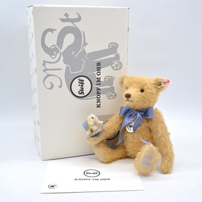 Lot 23 - Steiff Germany teddy bear, EAN 006166 Teddy bear with little felt elephant