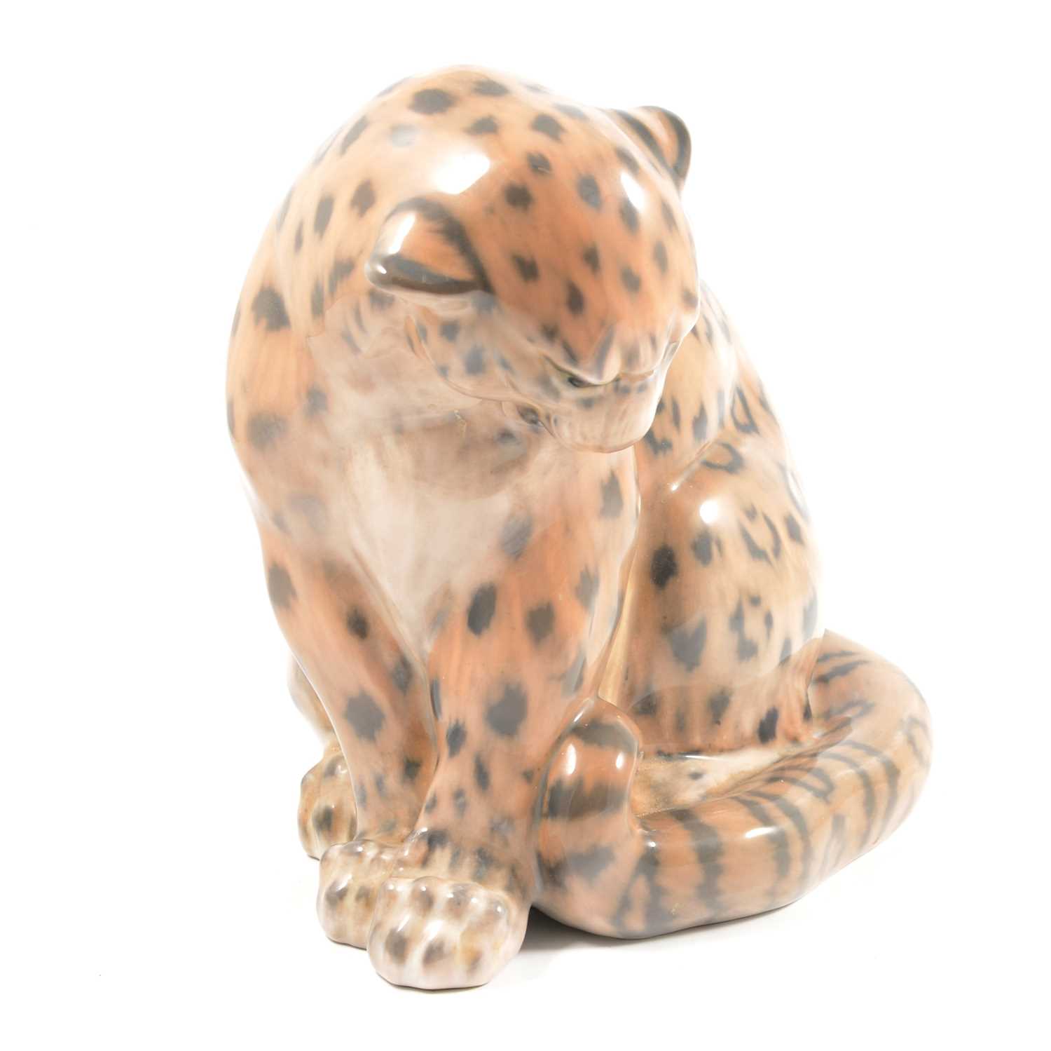 Lot 1 - Royal Copenhagen, a Preening Leopard