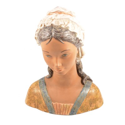 Lot 4 - Lladro gres "Little Girl", a large ceramic bust