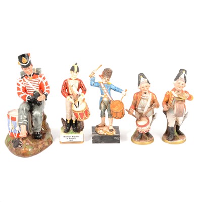 Lot 99 - Collection of ceramic Drummer related figurines, and cast metal figures