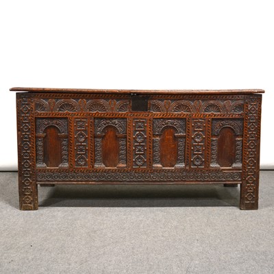 Lot 484 - Joined oak coffer