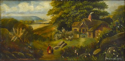 Lot 296 - W Greaves, Landscape and Victorian School, Winter scene