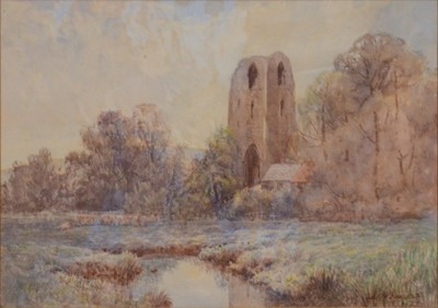 Lot 337 - W T H Brown, Ulverscroft Priory, and a Victorian watercolour.