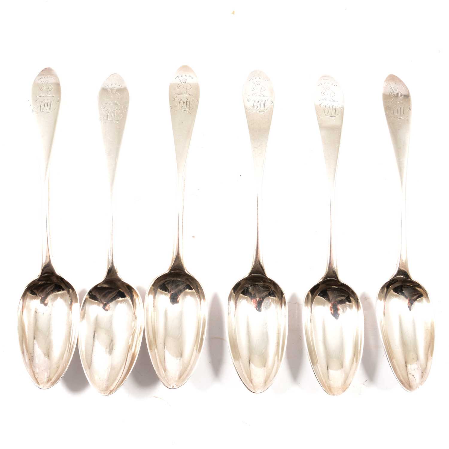 Lot 285 Five Scottish silver tablespoons, Hewitt